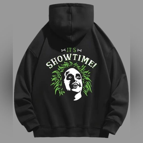 BEETLEJUICE It’s Showtime Halloween  Hoodie Sweatshirt Mens XL NEW - Picture 1 of 4